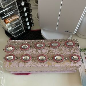 Benetton glass bead and metal belt